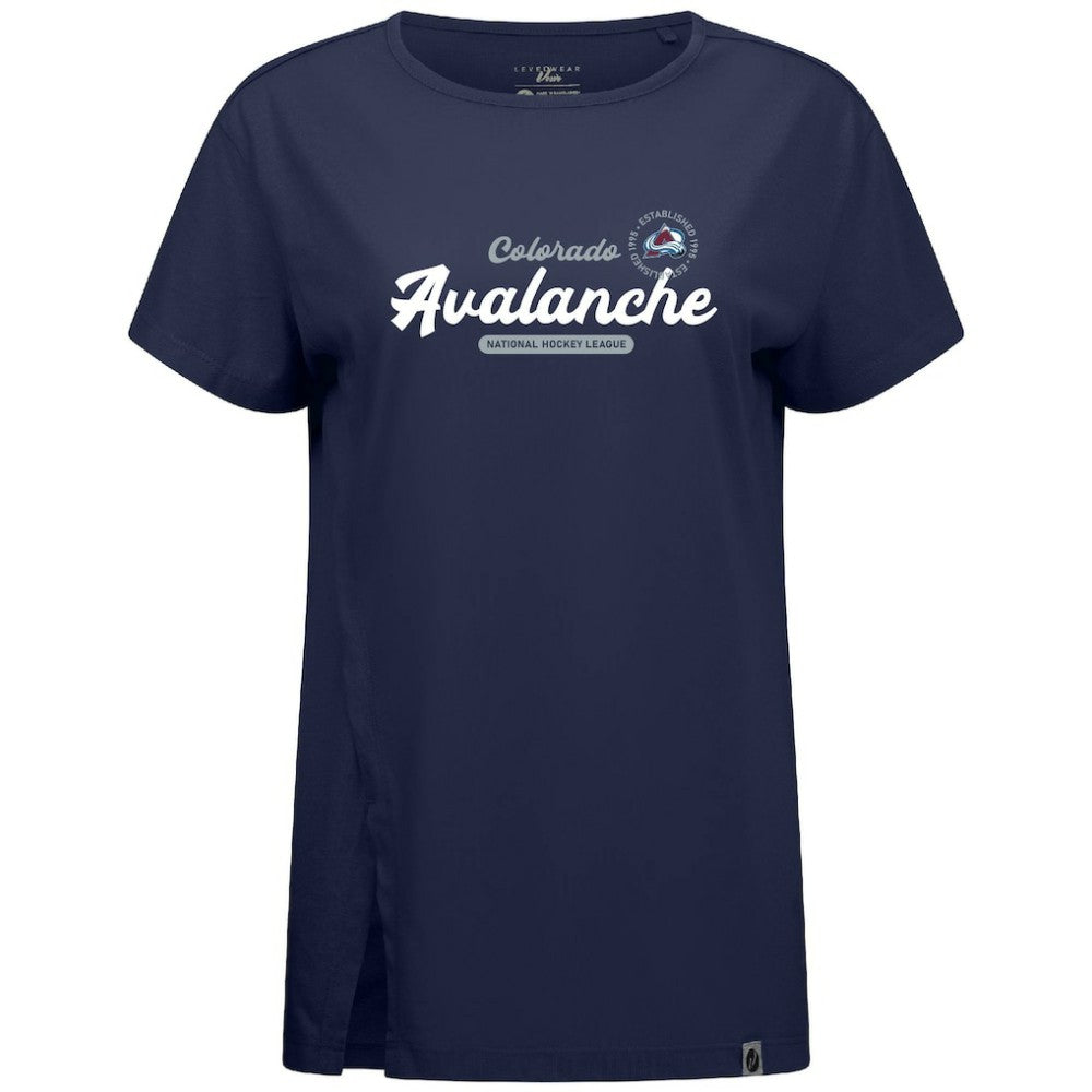 Colorado Avalanche Levelwear Women's Influx Monument T-Shirt - Navy | US 203145088