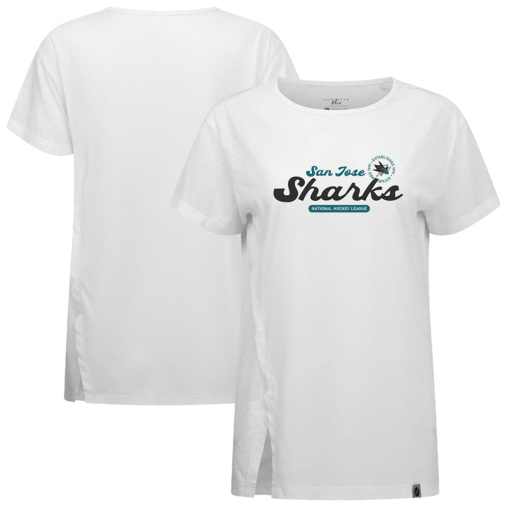 San Jose Sharks Levelwear Women's Influx Monument T-Shirt - White | US 203145094