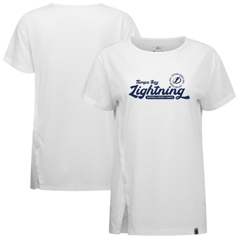 Tampa Bay Lightning Levelwear Women's Influx Monument T-Shirt - White | US 203145102