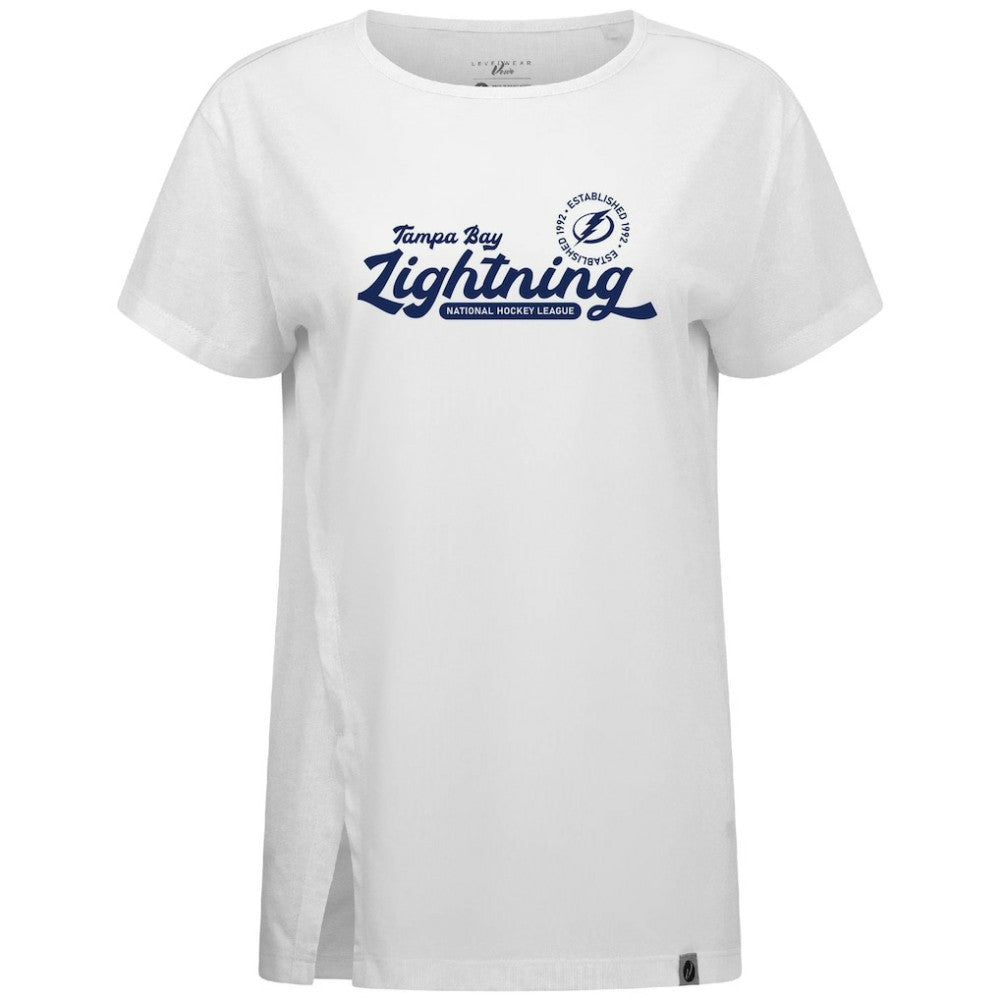 Tampa Bay Lightning Levelwear Women's Influx Monument T-Shirt - White | US 203145102
