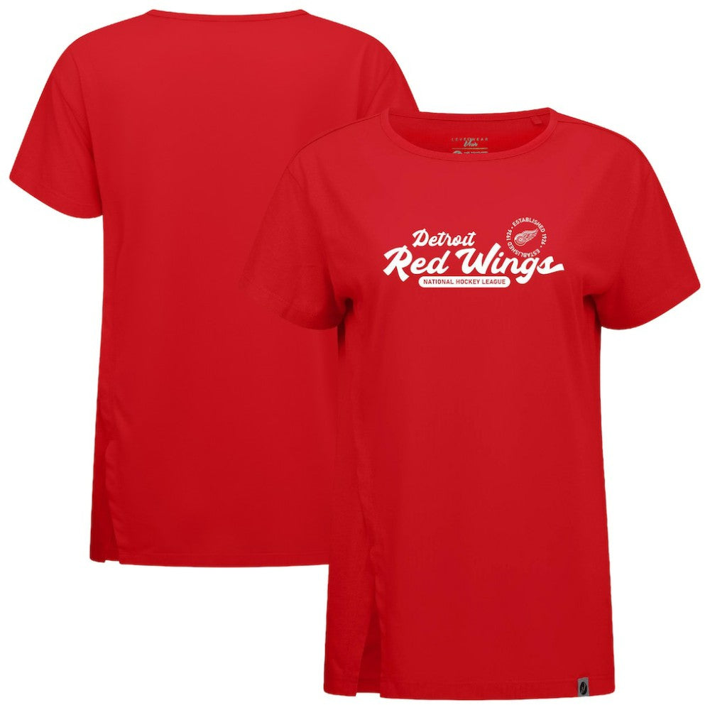 Detroit Red Wings Levelwear Women's Influx Monument T-Shirt - Red | US 203145103