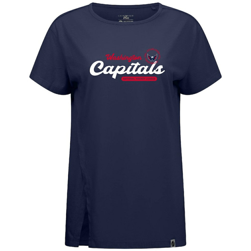 Washington Capitals Levelwear Women's Influx Monument T-Shirt - Navy | US 203145104