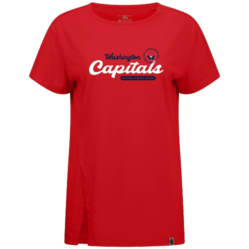 Washington Capitals Levelwear Women's Influx Monument T-Shirt - Red | US 203145106