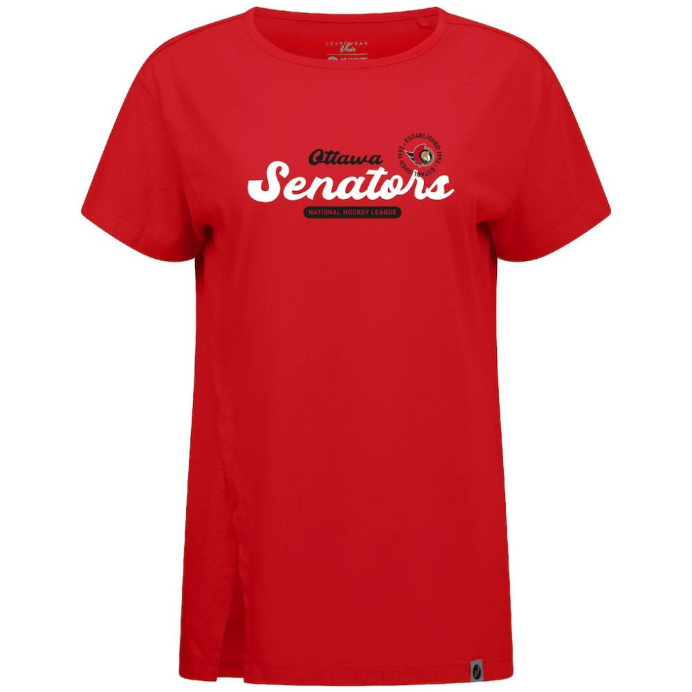 Ottawa Senators Levelwear Women's Influx Monument T-Shirt - Red | US 203145111
