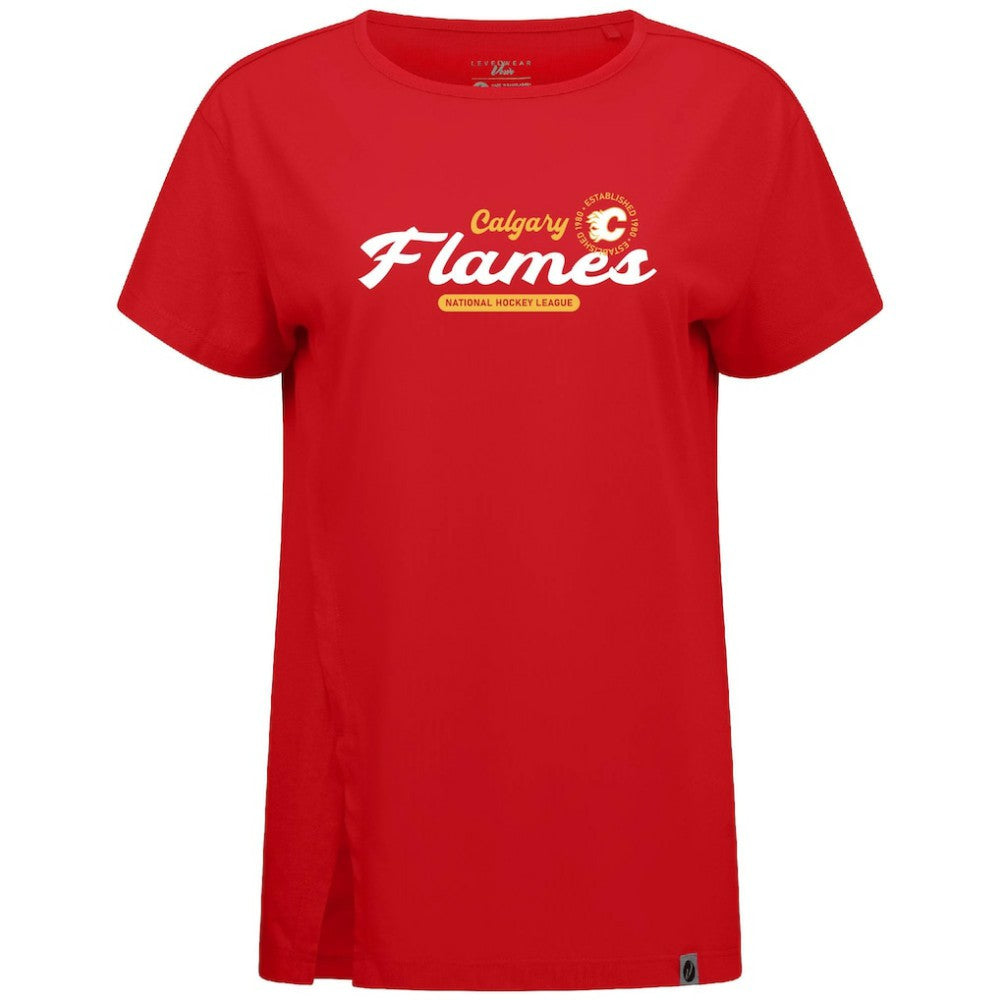 Calgary Flames Levelwear Women's Influx Monument T-Shirt - Red | US 203145112