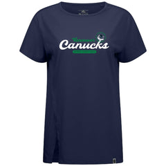 Vancouver Canucks Levelwear Women's Influx Monument T-Shirt - Navy | US 203145116