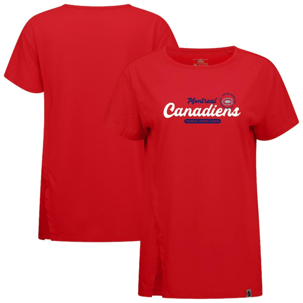 Montreal Canadiens Levelwear Women's Influx Monument T-Shirt - Red | US 203145117