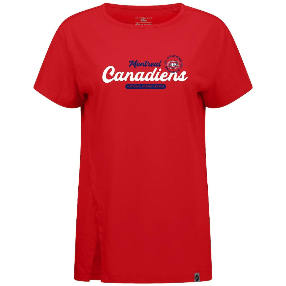 Montreal Canadiens Levelwear Women's Influx Monument T-Shirt - Red | US 203145117