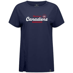 Montreal Canadiens Levelwear Women's Influx Monument T-Shirt - Navy | US 203145118