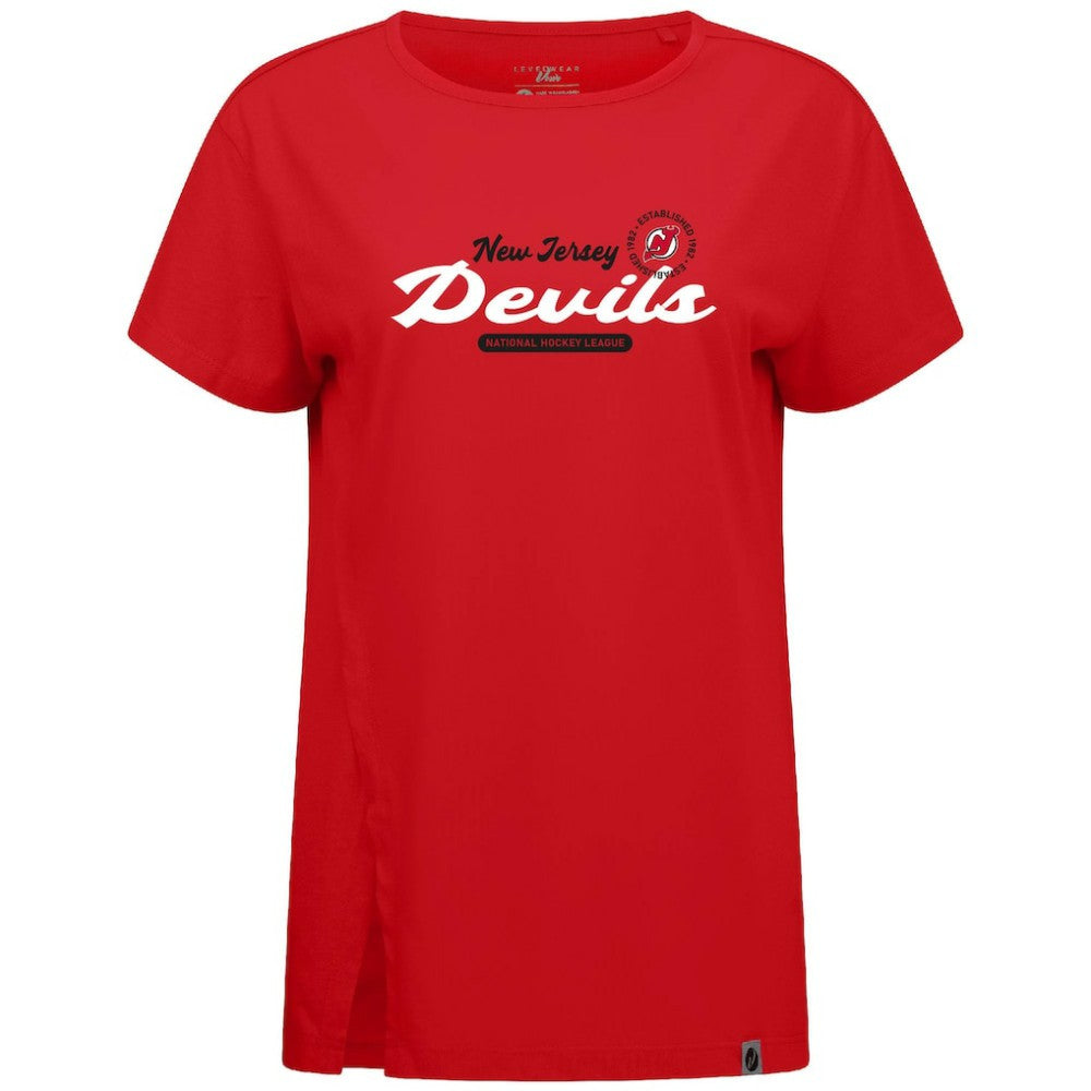 New Jersey Devils Levelwear Women's Influx Monument T-Shirt - Red | US 203145122