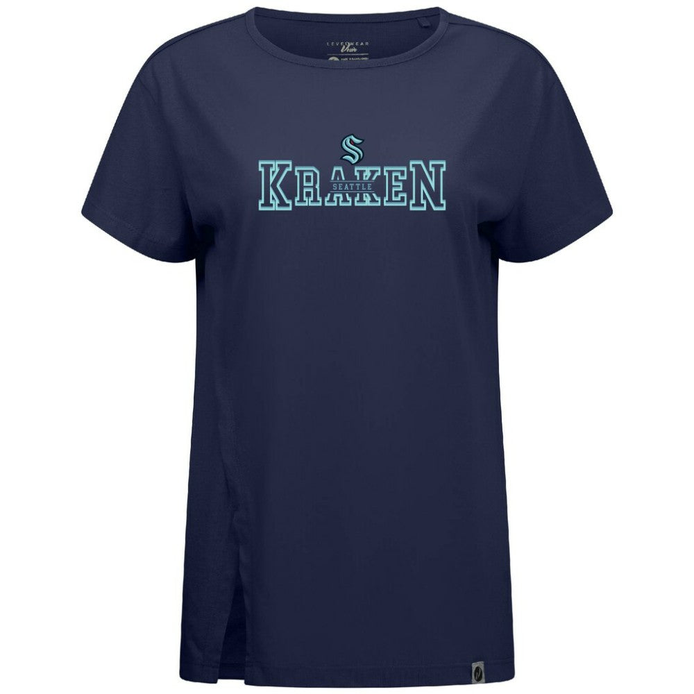 Seattle Kraken Levelwear Women's Influx Journey T-Shirt - Deep Sea Blue | US 203145124