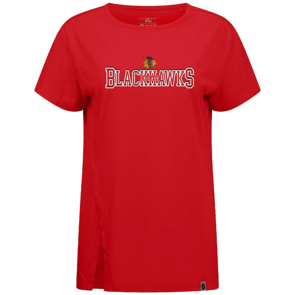 Chicago Blackhawks Levelwear Women's Influx Journey T-Shirt - Red | US 203145127