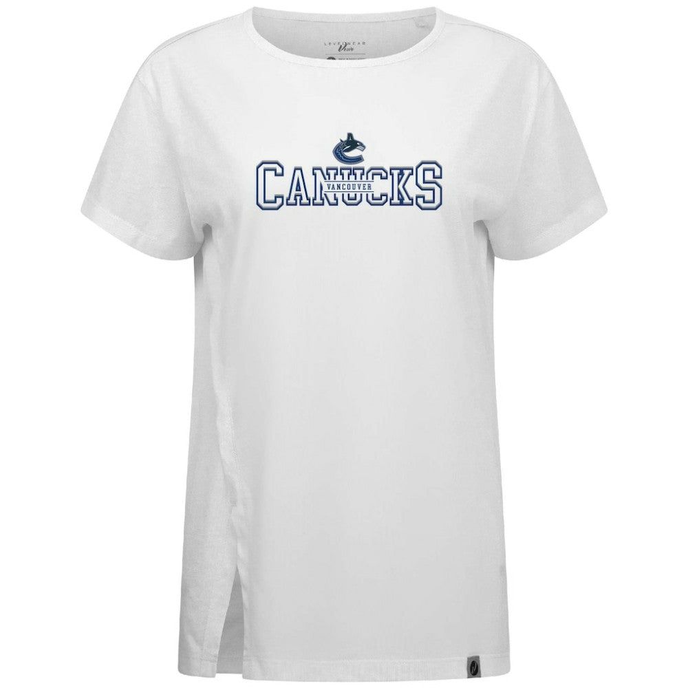 Vancouver Canucks Levelwear Women's Influx Journey T-Shirt - White | US 203145130