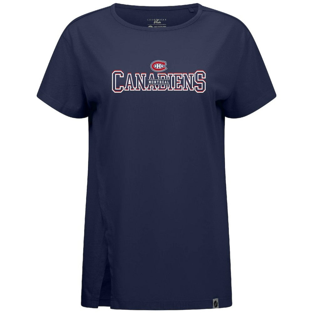 Montreal Canadiens Levelwear Women's Influx Journey T-Shirt - Navy | US 203145134