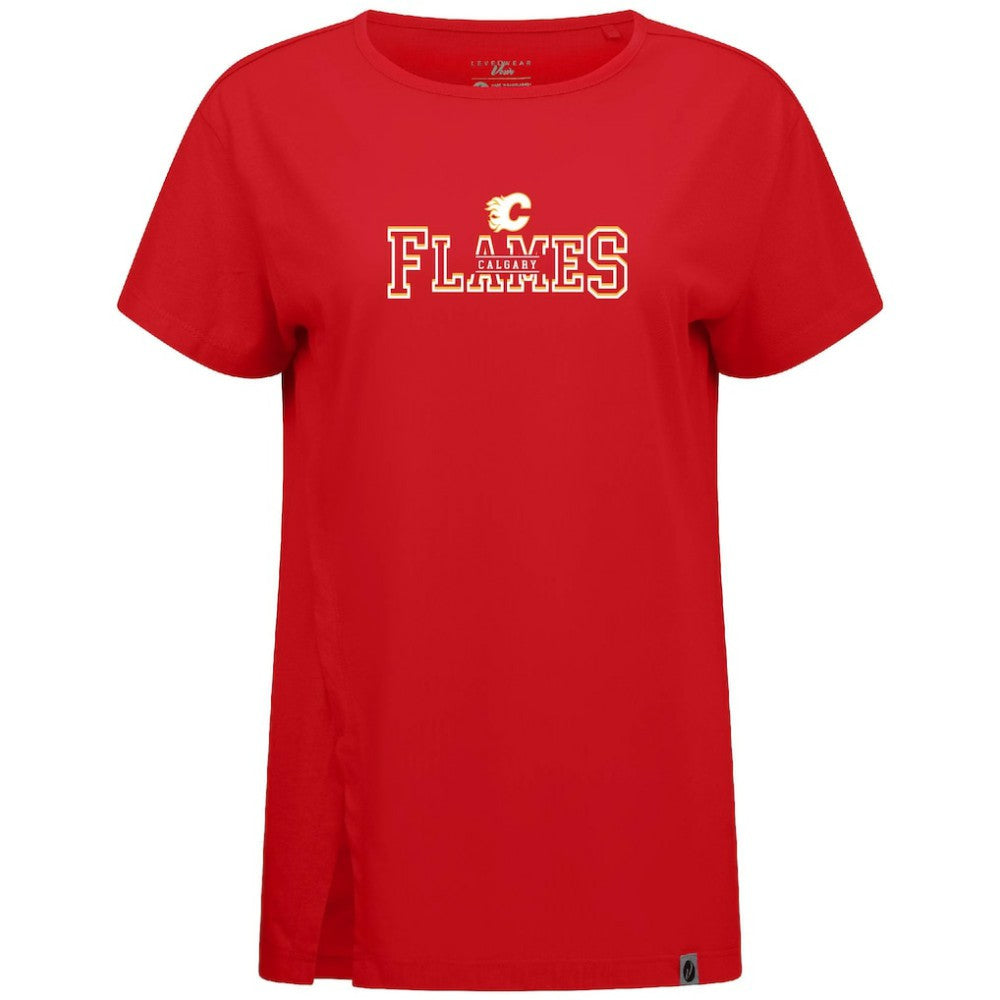 Calgary Flames Levelwear Women's Influx Journey T-Shirt - Red | US 203145136