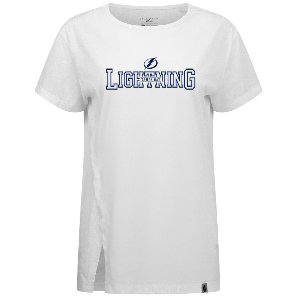 Tampa Bay Lightning Levelwear Women's Influx Journey T-Shirt - White | US 203145137