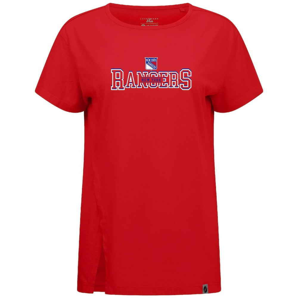 New York Rangers Levelwear Women's Influx Journey T-Shirt - Red | US 203145146