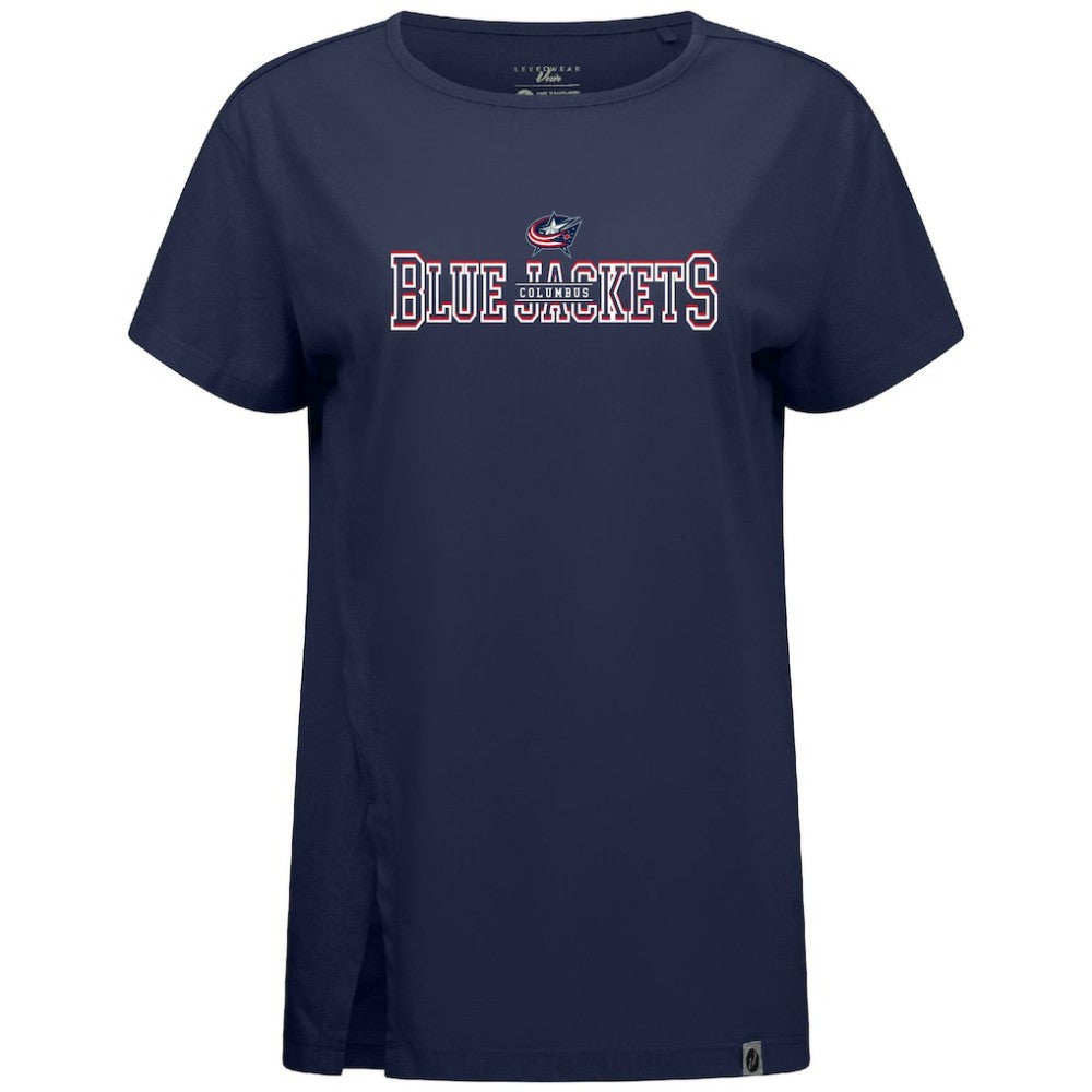 Columbus Blue Jackets Levelwear Women's Influx Journey T-Shirt - Navy | US 203145147