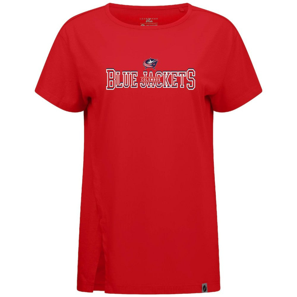Columbus Blue Jackets Levelwear Women's Influx Journey T-Shirt - Red | US 203145149