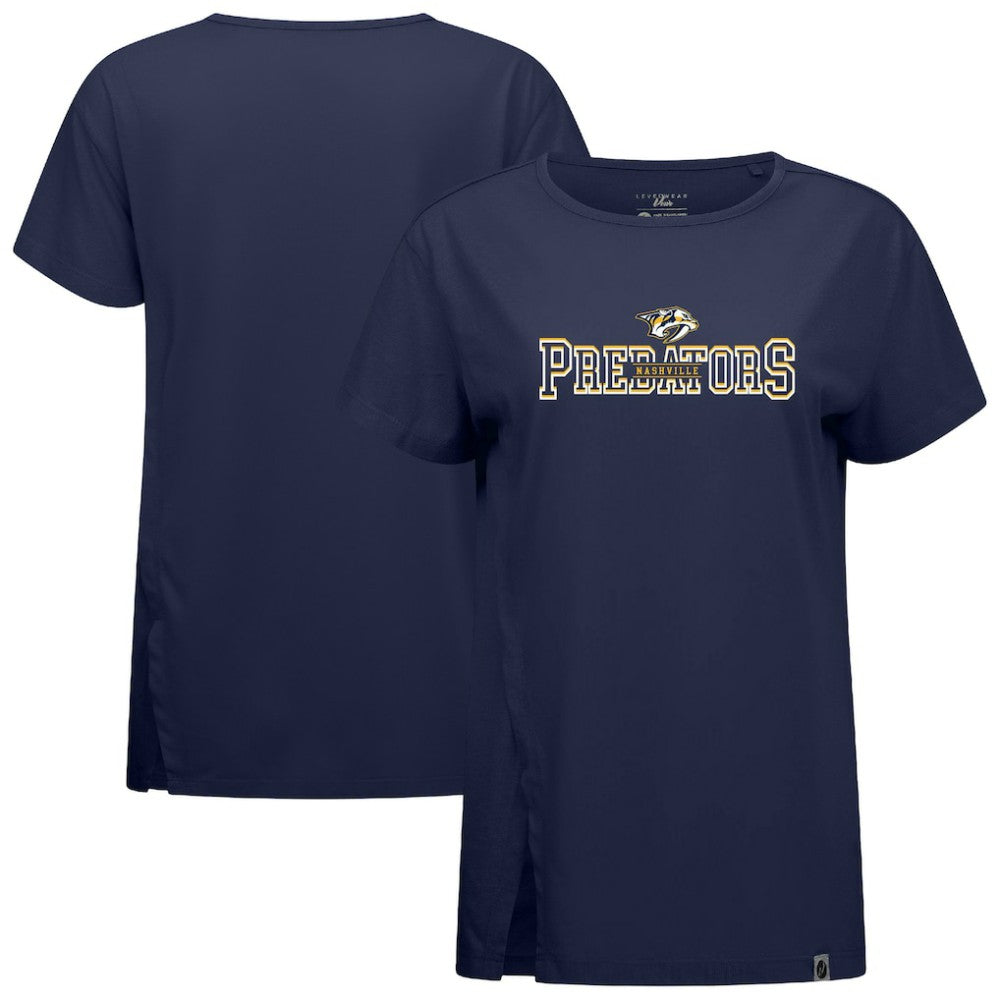 Nashville Predators Levelwear Women's Influx Journey T-Shirt - Navy | US 203145150