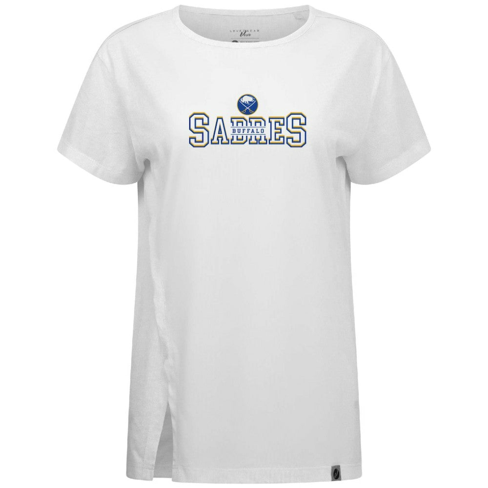 Buffalo Sabres Levelwear Women's Influx Journey T-Shirt - White | US 203145160