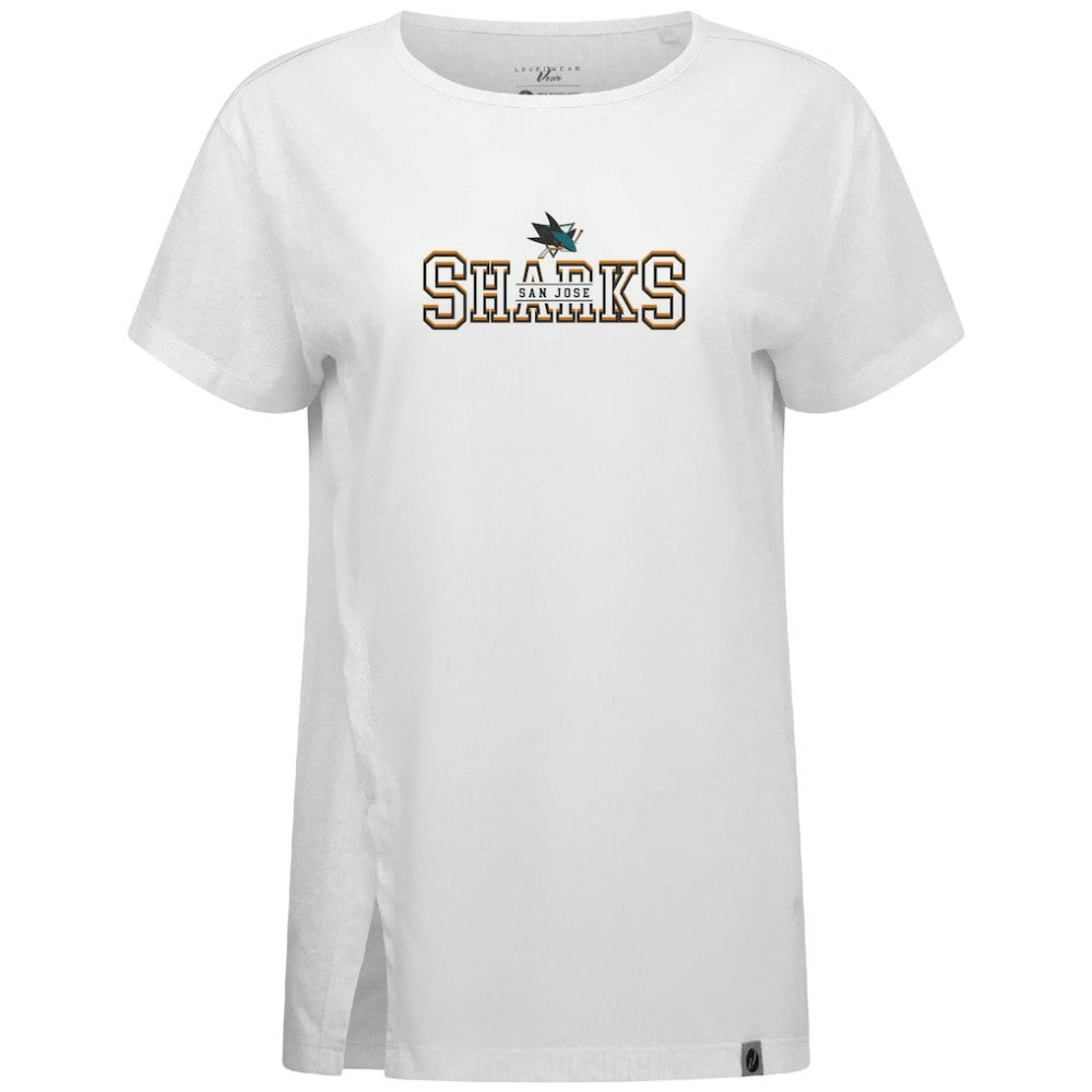 San Jose Sharks Levelwear Women's Influx Journey T-Shirt - White | US 203145163