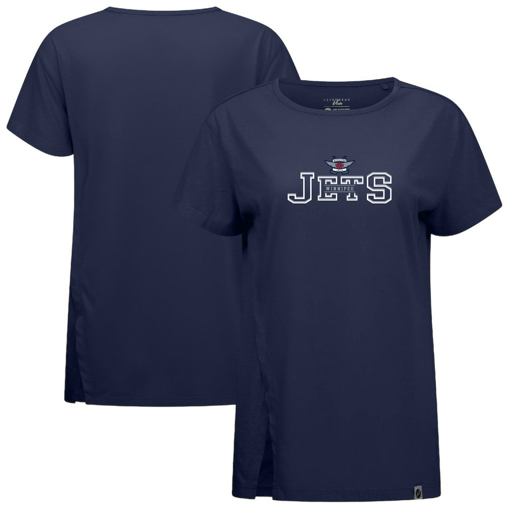 Winnipeg Jets Levelwear Women's Influx Journey T-Shirt - Navy | US 203145164