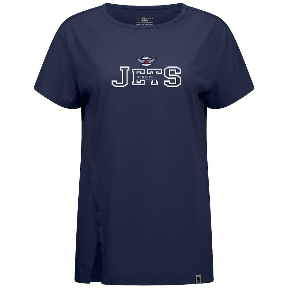 Winnipeg Jets Levelwear Women's Influx Journey T-Shirt - Navy | US 203145164