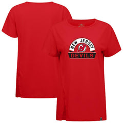 New Jersey Devils Levelwear Women's Influx Banner Arch T-Shirt - Red | US 203145175
