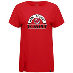 New Jersey Devils Levelwear Women's Influx Banner Arch T-Shirt - Red | US 203145175