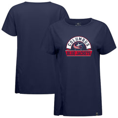 Columbus Blue Jackets Levelwear Women's Influx Banner Arch T-Shirt - Navy | US 203145180