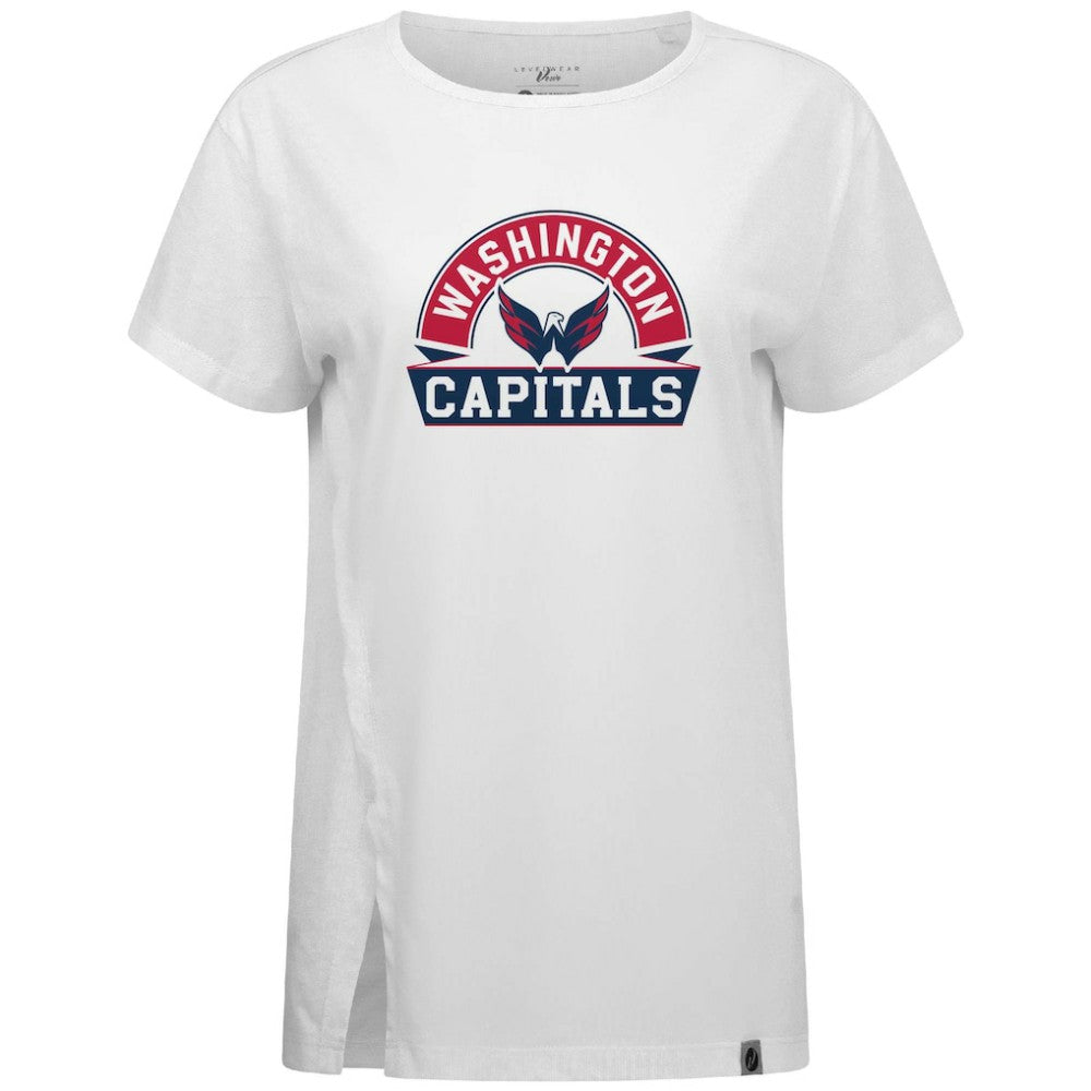 Washington Capitals Levelwear Women's Influx Banner Arch T-Shirt - White | US 203145183