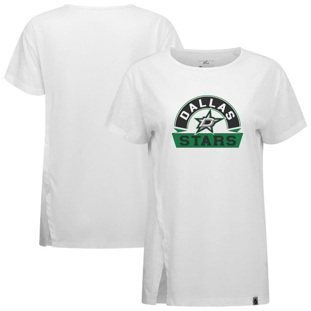 Dallas Stars Levelwear Women's Influx Banner Arch T-Shirt - White | US 203145185