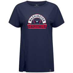 Washington Capitals Levelwear Women's Influx Banner Arch T-Shirt - Navy | US 203145193