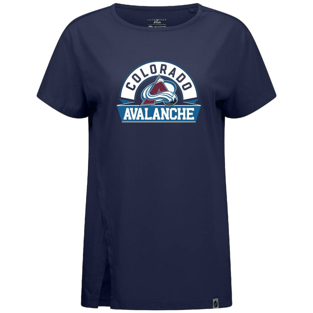 Colorado Avalanche Levelwear Women's Influx Banner Arch T-Shirt - Navy | US 203145194