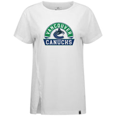 Vancouver Canucks Levelwear Women's Influx Banner Arch T-Shirt - White | US 203145196