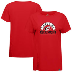 Carolina Hurricanes Levelwear Women's Influx Banner Arch T-Shirt - Red | US 203145198