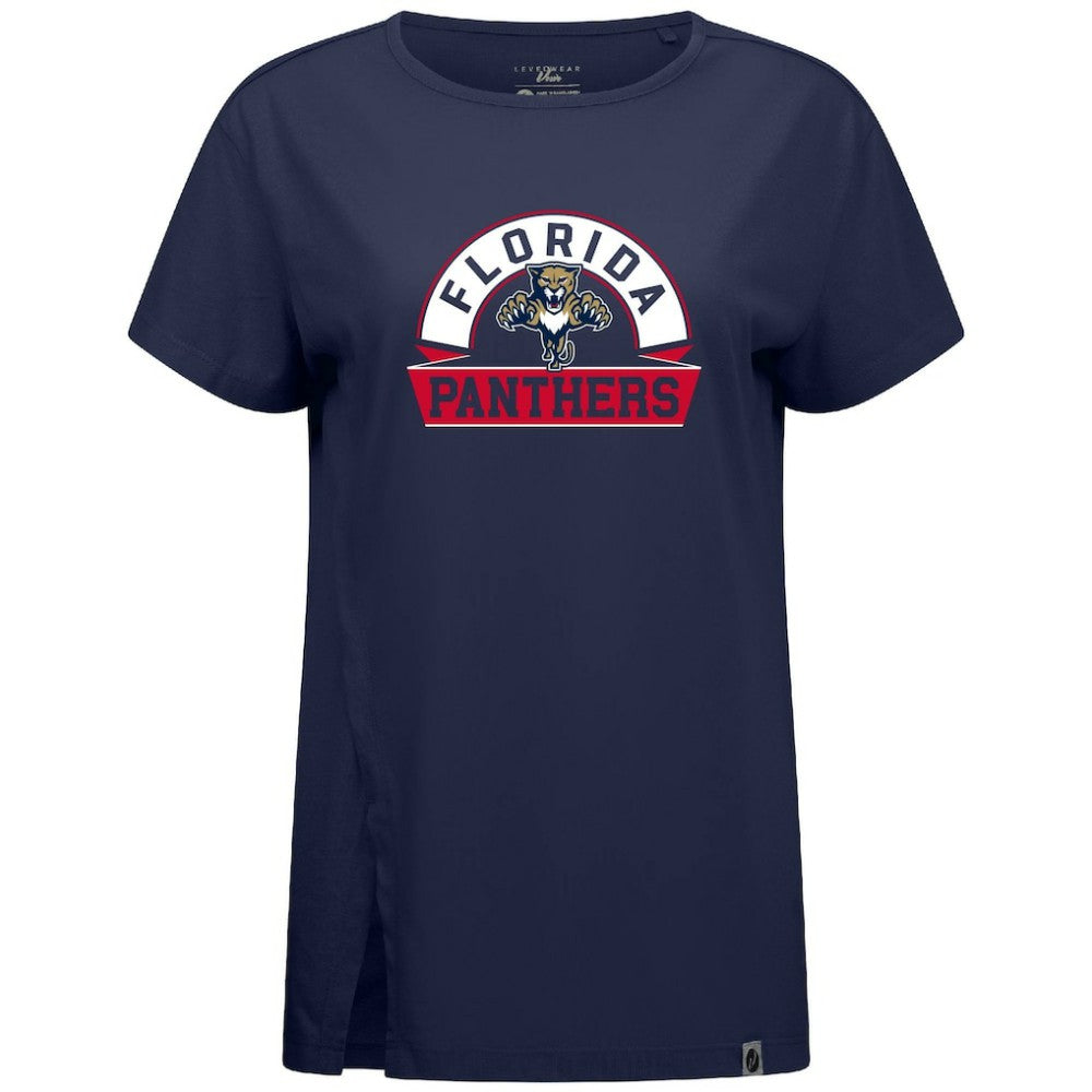 Florida Panthers Levelwear Women's Influx Banner Arch T-Shirt - Navy | US 203145200