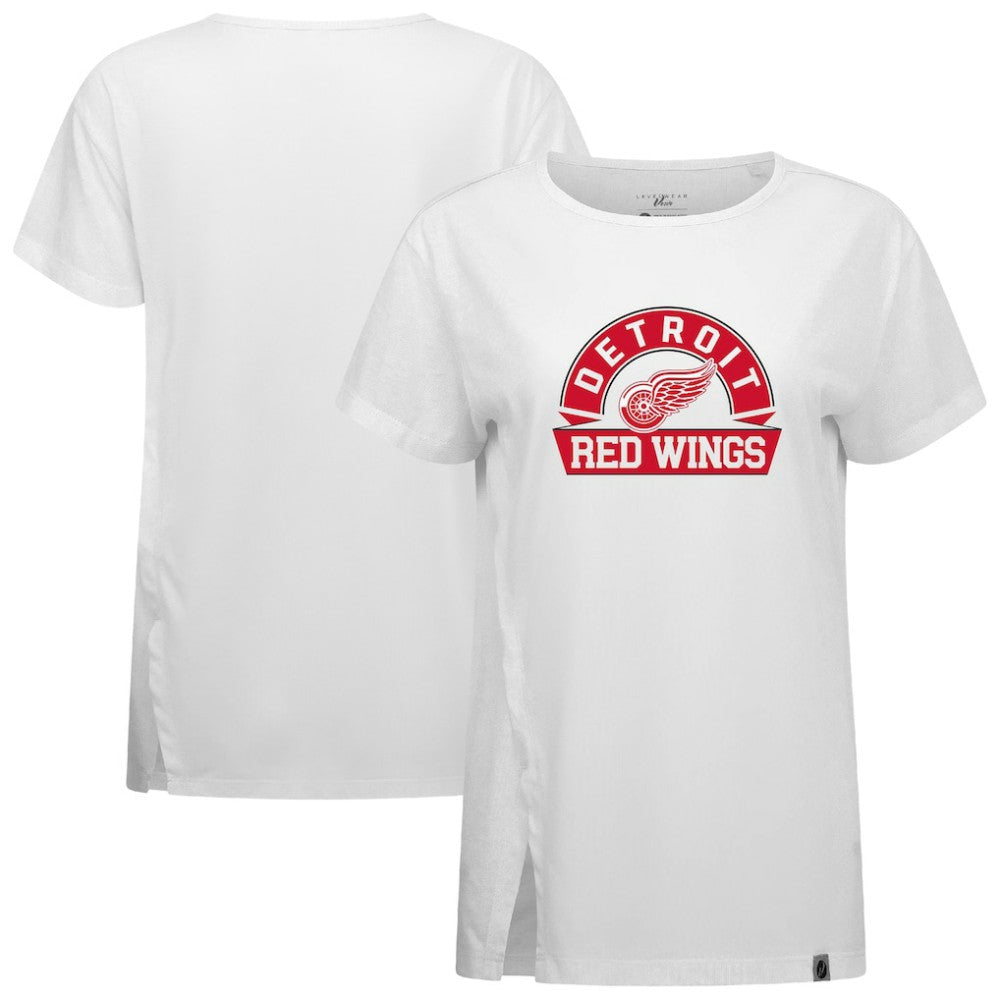 Detroit Red Wings Levelwear Women's Influx Banner Arch T-Shirt - White | US 203145204