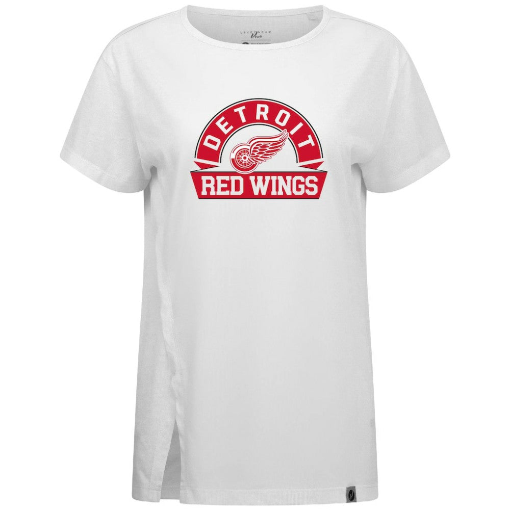 Detroit Red Wings Levelwear Women's Influx Banner Arch T-Shirt - White | US 203145204