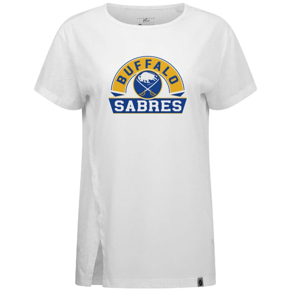 Buffalo Sabres Levelwear Women's Influx Banner Arch T-Shirt - White | US 203145211