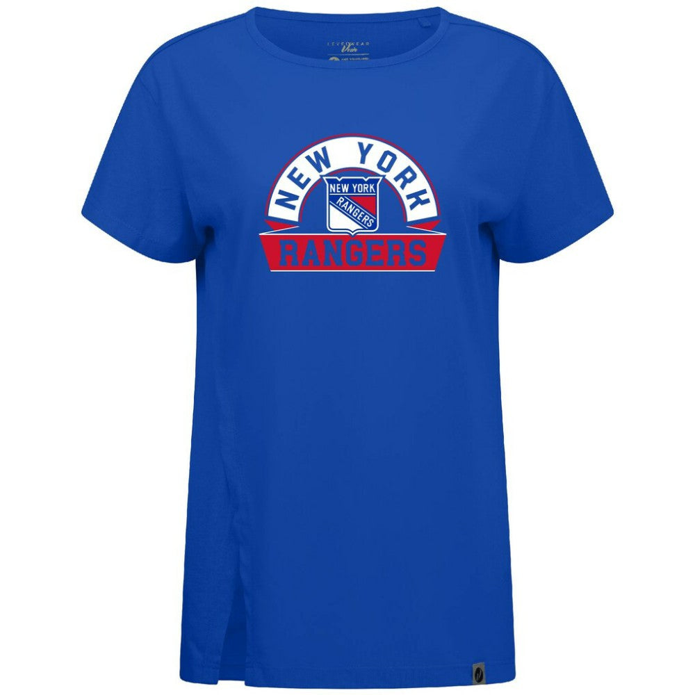 New York Rangers Levelwear Women's Influx Banner Arch T-Shirt - Royal | US 203145212