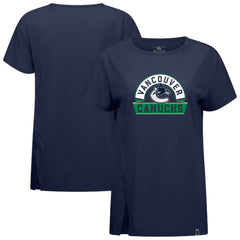 Vancouver Canucks Levelwear Women's Influx Banner Arch T-Shirt - Navy | US 203145220