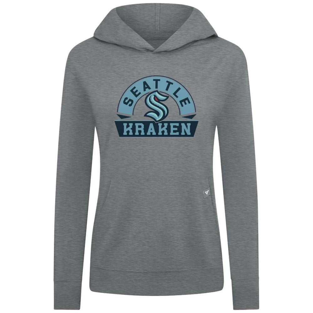 Seattle Kraken Levelwear Women's Relay Banner Arch Pullover Hoodie - Gray | US 203145222