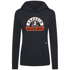 Anaheim Ducks Levelwear Women's Relay Banner Arch Pullover Hoodie - Black | US 203145223