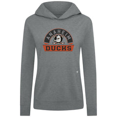Anaheim Ducks Levelwear Women's Relay Banner Arch Pullover Hoodie - Gray | US 203145224
