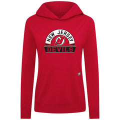 New Jersey Devils Levelwear Women's Relay Banner Arch Pullover Hoodie - Red | US 203145225