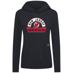 New Jersey Devils Levelwear Women's Relay Banner Arch Pullover Hoodie - Black | US 203145226