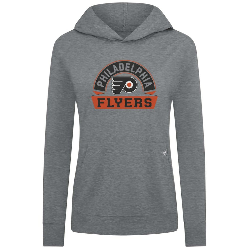 Philadelphia Flyers Levelwear Women's Relay Banner Arch Pullover Hoodie - Gray | US 203145228