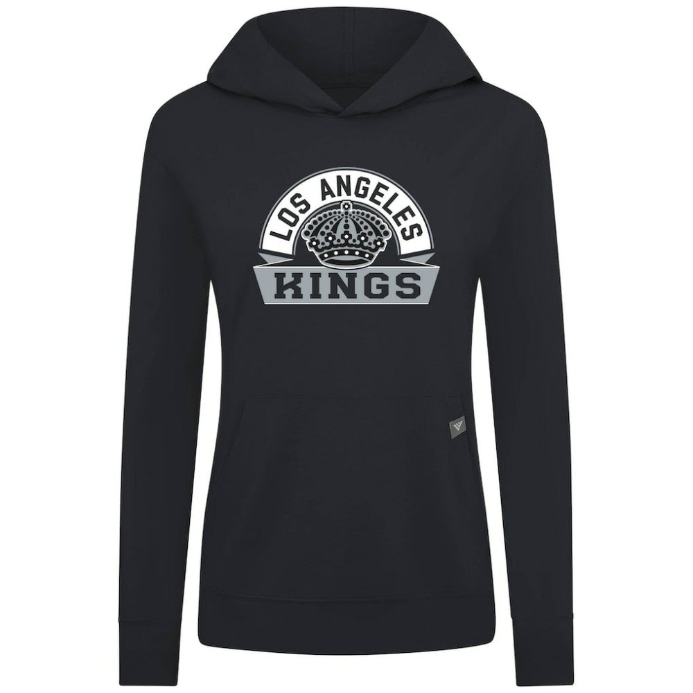Los Angeles Kings Levelwear Women's Relay Banner Arch Pullover Hoodie - Black | US 203145238